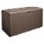 Plastic Development Group 130-Gallon Outdoor Storage Patio Deck Box, Java Brown Perspective: front