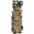 Alpine 25 In. H. Solar 3-Owl Statue with LED Binoculars QWR1064SLR Perspective: front
