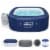 Coleman Atlantis SaluSpa 140 AirJet Square 4-6 Person Inflatable Hot Tub, Blue Perspective: front