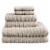 LaFlin Chateau Gray Horizonal Ribbed Bath Towel Set Perspective: front