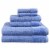 Spa Check Denim Textured Bath Towel Set Perspective: front