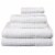 Spa Check White Textured Bath Towel Set Perspective: front