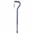 Drive Medical Adjustable Height Offset Handle Cane with Gel Hand Grip, Blue Crackle Perspective: front