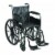 Drive Medical ssp220dfa-sf Silver Sport Reclining Wheelchair with Elevating Leg Rests Perspective: front