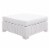 Furniture of America Arthur Contemporary Rattan Large Patio Ottoman in White Perspective: front