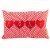 Valentine's Day Red/White Chevron Pillow Fabric Hearts Love Xoxo 60118E Perspective: front