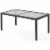 Noble House San Pico 64.2  Glass Top Wicker Patio Dining Table in Gray Perspective: front