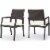 Noble House Rhode Island Wicker Patio Dining Arm Chairin Brown (Set of 2) Perspective: front