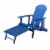 Noble House Hayle Reclining Wood Adirondack Chair in Navy Blue (Set of 2) Perspective: front