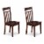 East West Furniture Capri 11  Wood Dining Chairs in Mahogany (Set of 2) Perspective: front