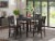 BUCK5-BLK-W 5 Pc Counter height Table set-high Table and 4 Stools Perspective: front