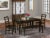 6 Pc Dining set with bench set-Dining Table and 4 Dining Chairs and Bench Perspective: front