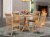 DLNO5-OAK-W 5 Pc small Kitchen Table set-round Table and 4 Dining Chairs. Perspective: front