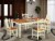 DOVE5-WHI-W 5 Pc Dinette set for 4-Dining Table and 4 Kitchen Dining Chairs Perspective: front