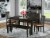 East West Furniture Dudley 6-piece Traditional Wood Kitchen Table Set in Black Perspective: front