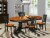 PLAV5-BCH-W 5 PC Dining room set-Dining Table with 4 Dining Chairs Perspective: front
