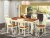 QUPL7-WHI-W 7 PC dinette Table set -Table and 6 Dining Chairs Perspective: front