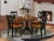 5 Pc set with a Dining Table and 4 Dinette Chairs in Black and Cherry Perspective: front