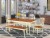 NIDO6-WHI-W 6 Pc Kitchen nook Dining set - Dinette Table & 4 Chairsplus Bench Perspective: front