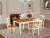 NIKE5-WHI-W 5 PcTable and Chairs set for 4-Table and 4 Dining Chairs Perspective: front