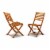 Set of 2 Chairs BBSCWNA Solid Acacia Solid wood Outdoor-Furniture Side Foldable Chair Perspective: front