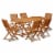 BSCM72CANA This 7 Piece Acacia Hardwood Patio area Dining Set Perspective: front