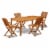 CMCM52CANA This 5 Piece Acacia Hardwood Outside patio Dining Set Perspective: front