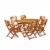 DIBS7CANA This 7 Pc Acacia Wood Outdoor-Furniture Dining Set Perspective: front