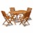 DICM5CANA This 5 Piece Acacia Wooden Patio area Dining Set Perspective: front