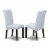 East West Furniture Barry 42  Wood Dining Chairs in Black/Gray (Set of 2) Perspective: front