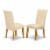 East West Furniture Barry 42  Wood Dining Chairs in Oak/Beige (Set of 2) Perspective: front