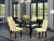 5Pc Rectangle 60 Inch Table & Four Parson Chair ,Color Eggnog Perspective: front