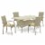 OSGU5-03A 5Pc Outdoor-Furniture Natural Color Wicker Dining Set Perspective: front