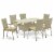 OSGU7-03A 7Pc Outdoor-Furniture Natural Color Wicker Dining Set Perspective: front