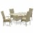 OSOS5-03A 5Pc Outdoor-Furniture Natural Color Wicker Dining Set Perspective: front