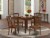 Dining Set 5 Pcs- 4 Chairs And Dining Table - Mahogany. Perspective: front