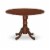 East West Furniture Dublin 3-piece Wood Dining Set in Mahogany/Dark Khaki Perspective: front