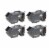 American DJ Professional Portable Party Bubble Machine with Remote (4 Pack) Perspective: front