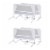 KidCo Mesh and Steel Double Pack Telescopic Child Bed Rail Guard, White (2 Sets) Perspective: front