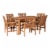 Vincent 7-Piece Chevron Outdoor Patio Dining Set - Brown Perspective: front