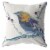 Perched Robin Double Sided Suede Pillow, Zippered, Purple On White Perspective: front