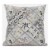 Fall Patch Snowflowers Throw Fabric Pillow in Dark Green Cream 18x18 Perspective: front