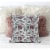 Roses Sprayed Stars Throw Fabric Pillow in Light Blue Pink Green 18x18 Perspective: front