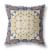 Rose Box Suede Blown And Closed Pillow W/ Insert In Blue Yellow Perspective: front