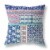Flower Castle Patchwork Suede Zippered Pillow W Insert In Blue And Pink Perspective: front
