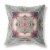 Pastel Floral Squares Suede Blown And Closed Pillow Muted Green Indigo Hot Pink Perspective: front
