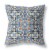 Clover Leaf Floral Suede Zippered Pillow With Insert Blue Orange Perspective: front