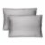 Bare Home Microfiber Pillow Sham Set - Light Grey, King Perspective: front
