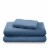 Bare Home Twin Cotton Flannel Sheet Set - Coronet Blue Perspective: front