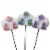 Plaid Bunny Bottoms Stakes - Three Garden Stakes 23.5 Inch, Metal - Garden E21035 Perspective: front